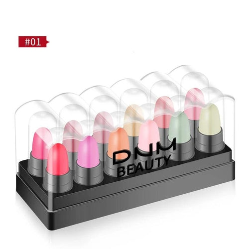 12-Color Waterproof Eyeshadow Lipstick Set 2 in 1 Lip And Eye Makeup